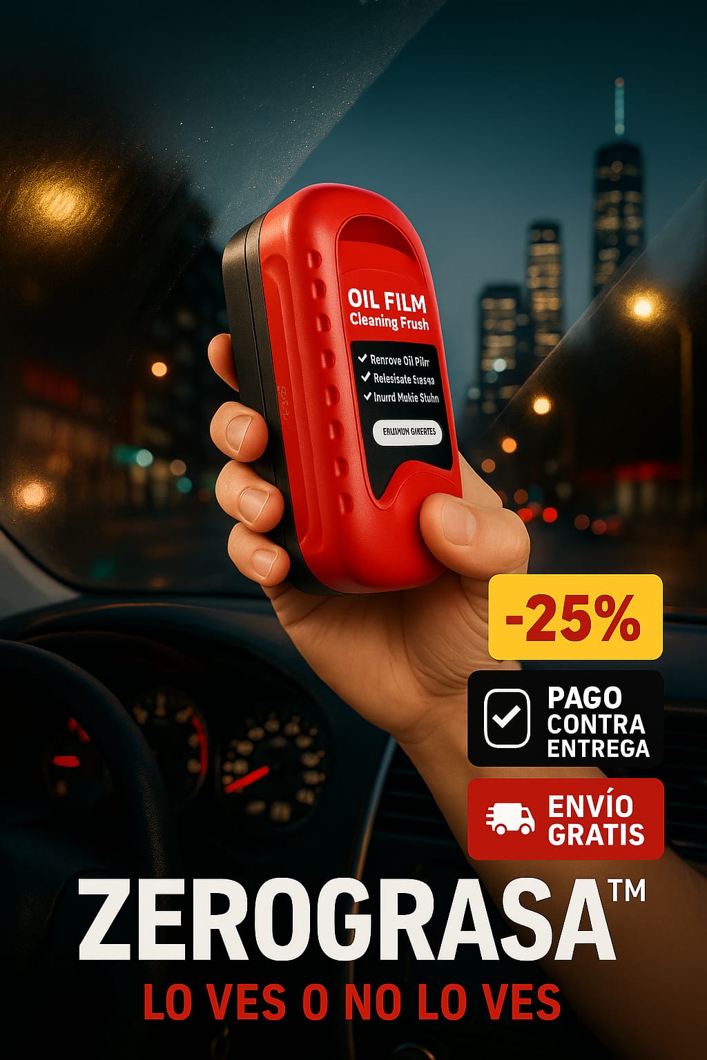 ZeroGrasa™ - Cepillo Limpiador de vidrio para carro