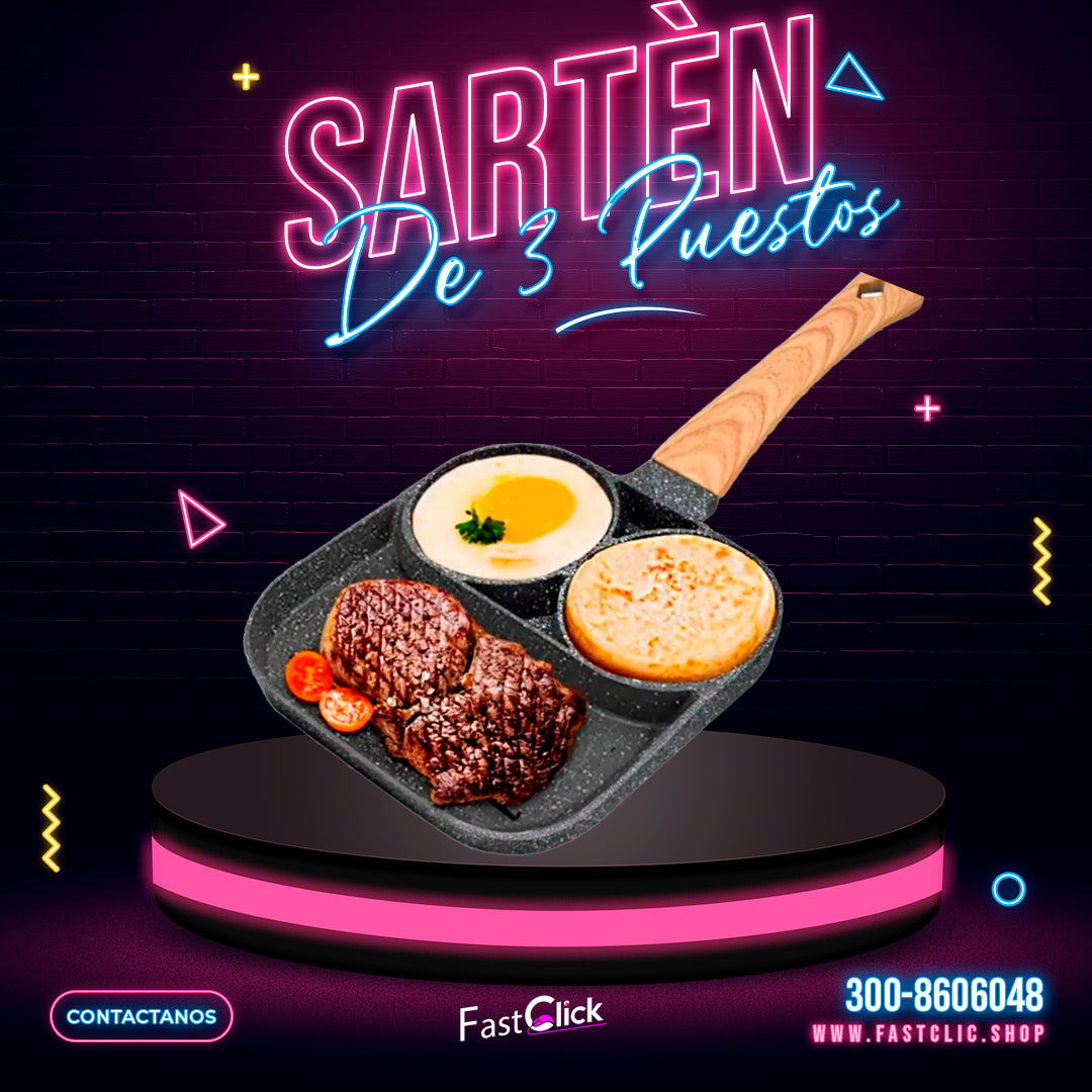 ™ Sartén 3 puestos